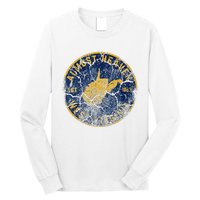 West Virginia Almost Heaven State Map WV Home Vintage 304 Long Sleeve Shirt