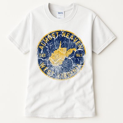 West Virginia Almost Heaven State Map WV Home Vintage 304 Tall T-Shirt