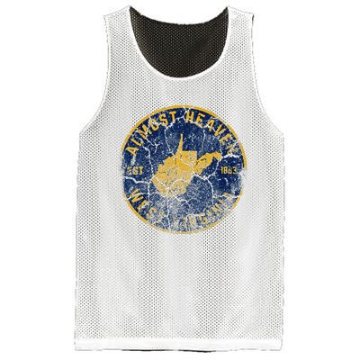 West Virginia Almost Heaven State Map WV Home Vintage 304 Mesh Reversible Basketball Jersey Tank