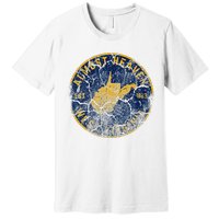 West Virginia Almost Heaven State Map WV Home Vintage 304 Premium T-Shirt