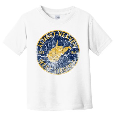 West Virginia Almost Heaven State Map WV Home Vintage 304 Toddler T-Shirt