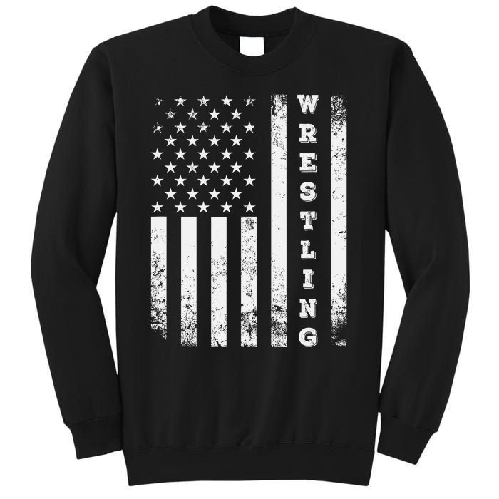 Wrestling Vintage American Flag Usa Quote Wrestler Wrestle Sweatshirt