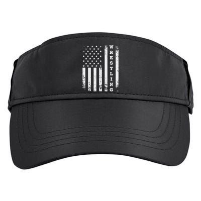 Wrestling Vintage American Flag USA Quote Wrestler Wrestle  Adult Drive Performance Visor