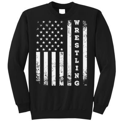 Wrestling Vintage American Flag Usa Quote Wrestler Wrestle Sweatshirt