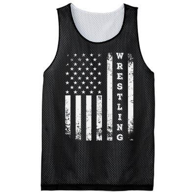 Wrestling Vintage American Flag Usa Quote Wrestler Wrestle Mesh Reversible Basketball Jersey Tank