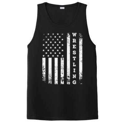 Wrestling Vintage American Flag Usa Quote Wrestler Wrestle PosiCharge Competitor Tank