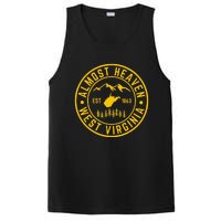 West Virginia Almost Heaven State Map WV Home Mountains 304 PosiCharge Competitor Tank