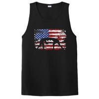 Wrestling Vintage American Flag PosiCharge Competitor Tank