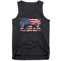 Wrestling Vintage American Flag Tank Top