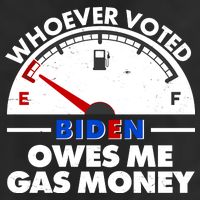 Whoever Voted Biden Owes Me Gas Money 7 Panel Mesh Trucker Snapback Hat