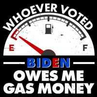Whoever Voted Biden Owes Me Gas Money Drawstring Bag