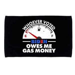 Whoever Voted Biden Owes Me Gas Money Microfiber Hand Towel