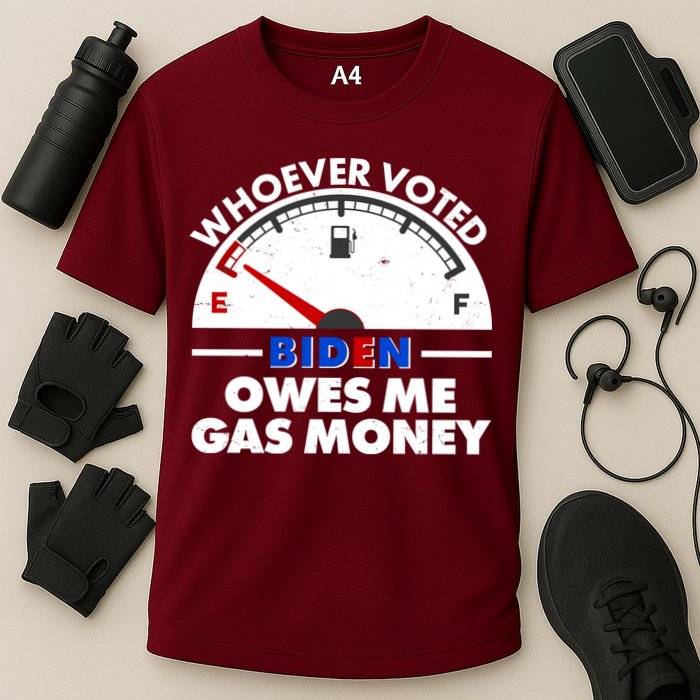 Whoever Voted Biden Owes Me Gas Money Cooling Performance Crew T-Shirt