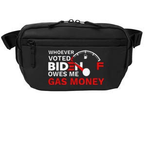 Whoever Voted Biden Owes Me Gas Money Funny Political Crossbody Pack