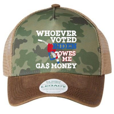 Whoever Voted Biden Owes Me Gas Money Legacy Tie Dye Trucker Hat