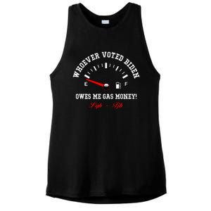 Whoever Voted Biden Owes Me Gas Money LGBFJB Ladies PosiCharge Tri-Blend Wicking Tank