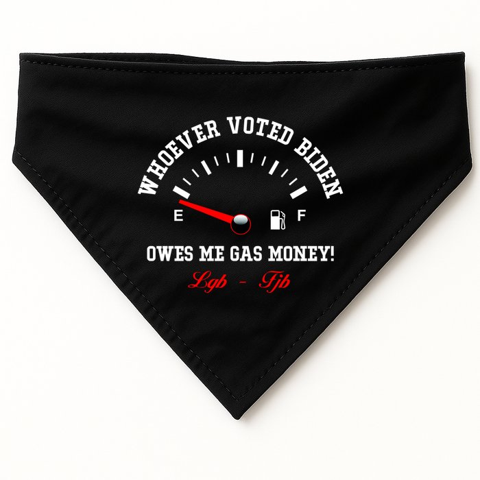 Whoever Voted Biden Owes Me Gas Money LGBFJB USA-Made Doggie Bandana