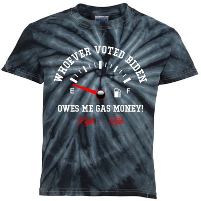 Whoever Voted Biden Owes Me Gas Money LGBFJB Kids Tie-Dye T-Shirt