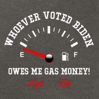 Whoever Voted Biden Owes Me Gas Money LGBFJB Cotton Canvas Backpack