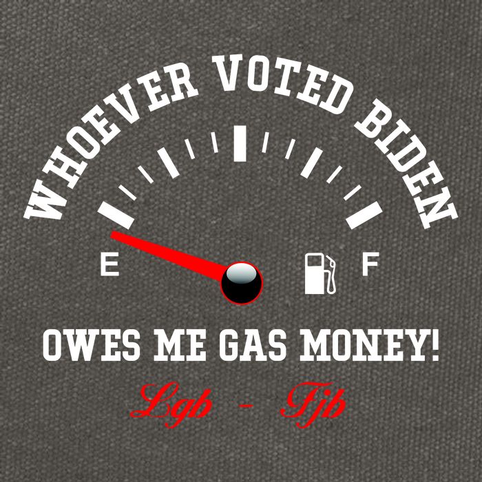 Whoever Voted Biden Owes Me Gas Money LGBFJB Cotton Canvas Backpack