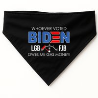 Whoever Voted Biden Owes Me Gas Money Funny LGBFJB USA-Made Doggie Bandana