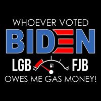 Whoever Voted Biden Owes Me Gas Money Funny LGBFJB USA-Made Doggie Bandana