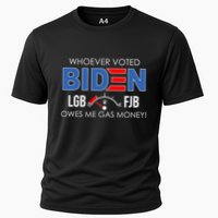 Whoever Voted Biden Owes Me Gas Money Funny LGBFJB Cooling Performance Crew T-Shirt