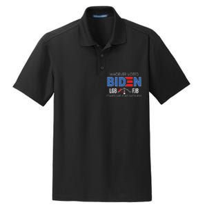 Whoever Voted Biden Owes Me Gas Money Funny LGBFJB Dry Zone Grid Polo