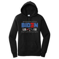 Whoever Voted Biden Owes Me Gas Money Funny LGBFJB Women's Pullover Hoodie