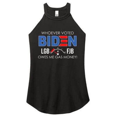 Whoever Voted Biden Owes Me Gas Money Funny LGBFJB Women’s Perfect Tri Rocker Tank