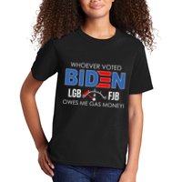 Whoever Voted Biden Owes Me Gas Money Funny LGBFJB Kids T-Shirt
