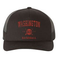 Washington Vintage Baseball Throwback Yupoong Adult 5-Panel Trucker Hat