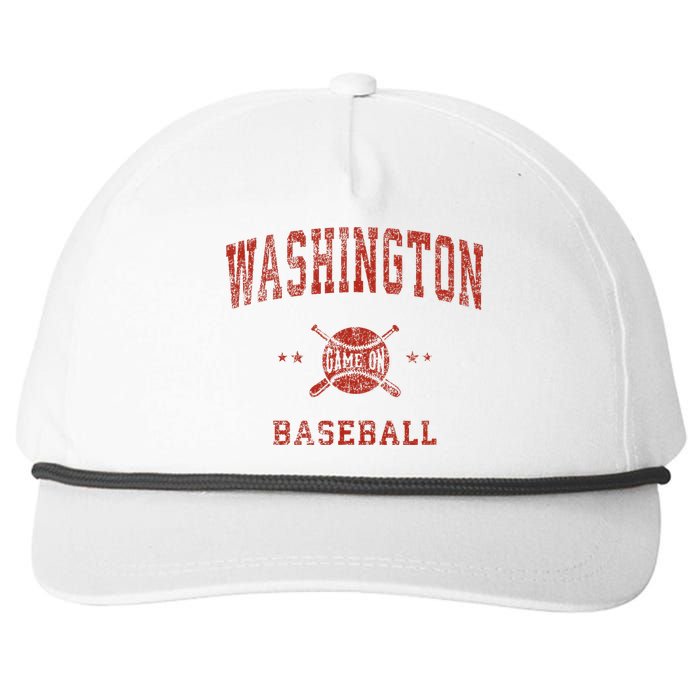 Washington Vintage Baseball Throwback Snapback Five-Panel Rope Hat