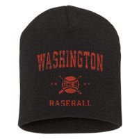 Washington Vintage Baseball Throwback Short Acrylic Beanie