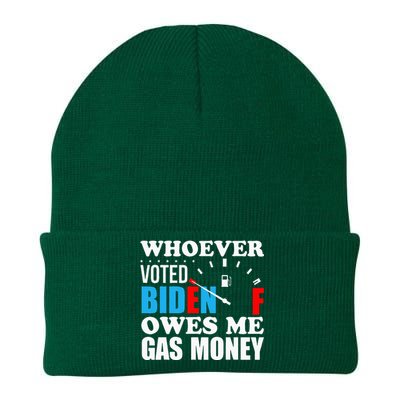 Whoever voted biden owes me gas money Knit Cap Winter Beanie