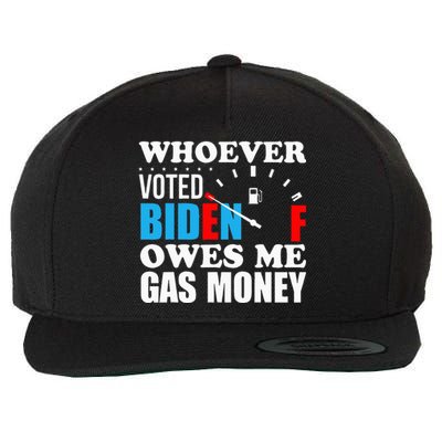 Whoever voted biden owes me gas money Wool Snapback Cap