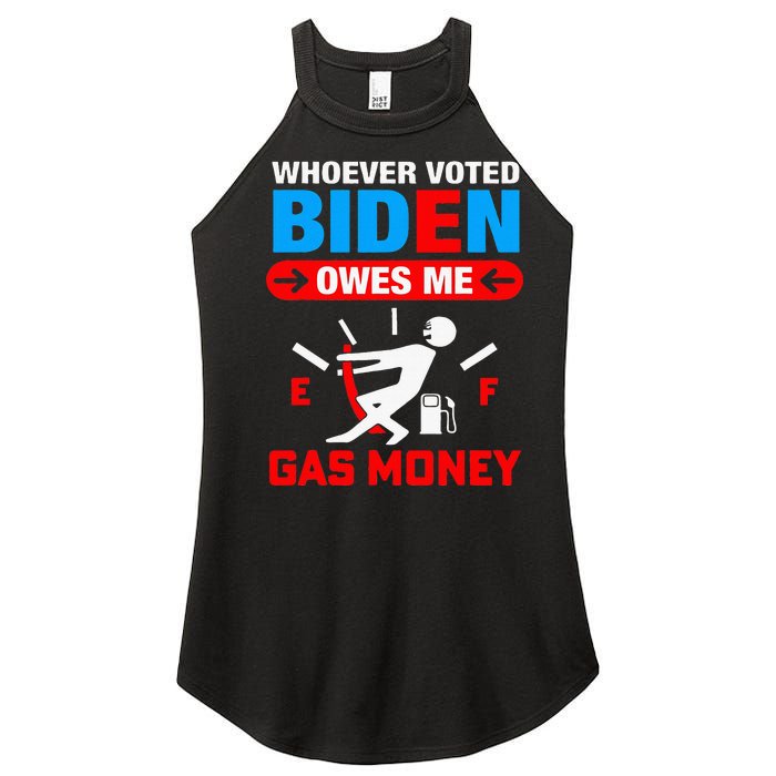 Whoever Voted Biden Owes Me Gas Money Women’s Perfect Tri Rocker Tank