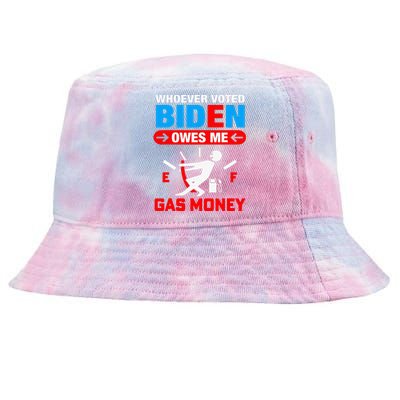 Whoever Voted Biden Owes Me Gas Money Tie-Dyed Bucket Hat