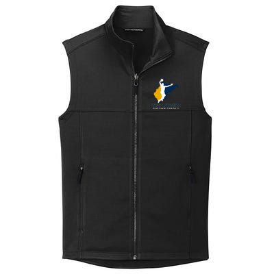 West Virginia Basketball Souvenir State Silhouette Art Gift Collective Smooth Fleece Vest