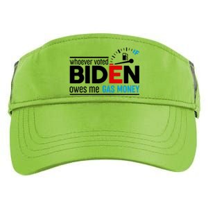 Whoever Voted Biden Owes Me Gas Money Adult Drive Performance Visor