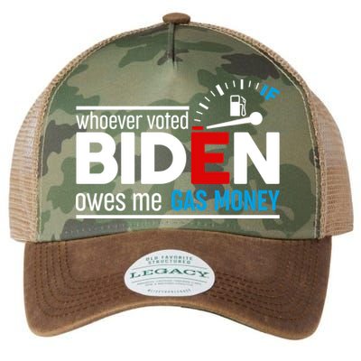 Whoever Voted Biden Owes Me Gas Money Legacy Tie Dye Trucker Hat