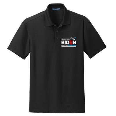 Whoever Voted Biden Owes Me Gas Money Dry Zone Grid Polo