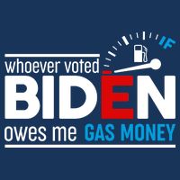Whoever Voted Biden Owes Me Gas Money Drawstring Bag