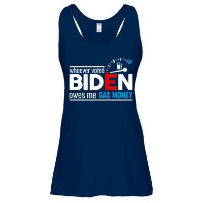Whoever Voted Biden Owes Me Gas Money Ladies Essential Flowy Tank