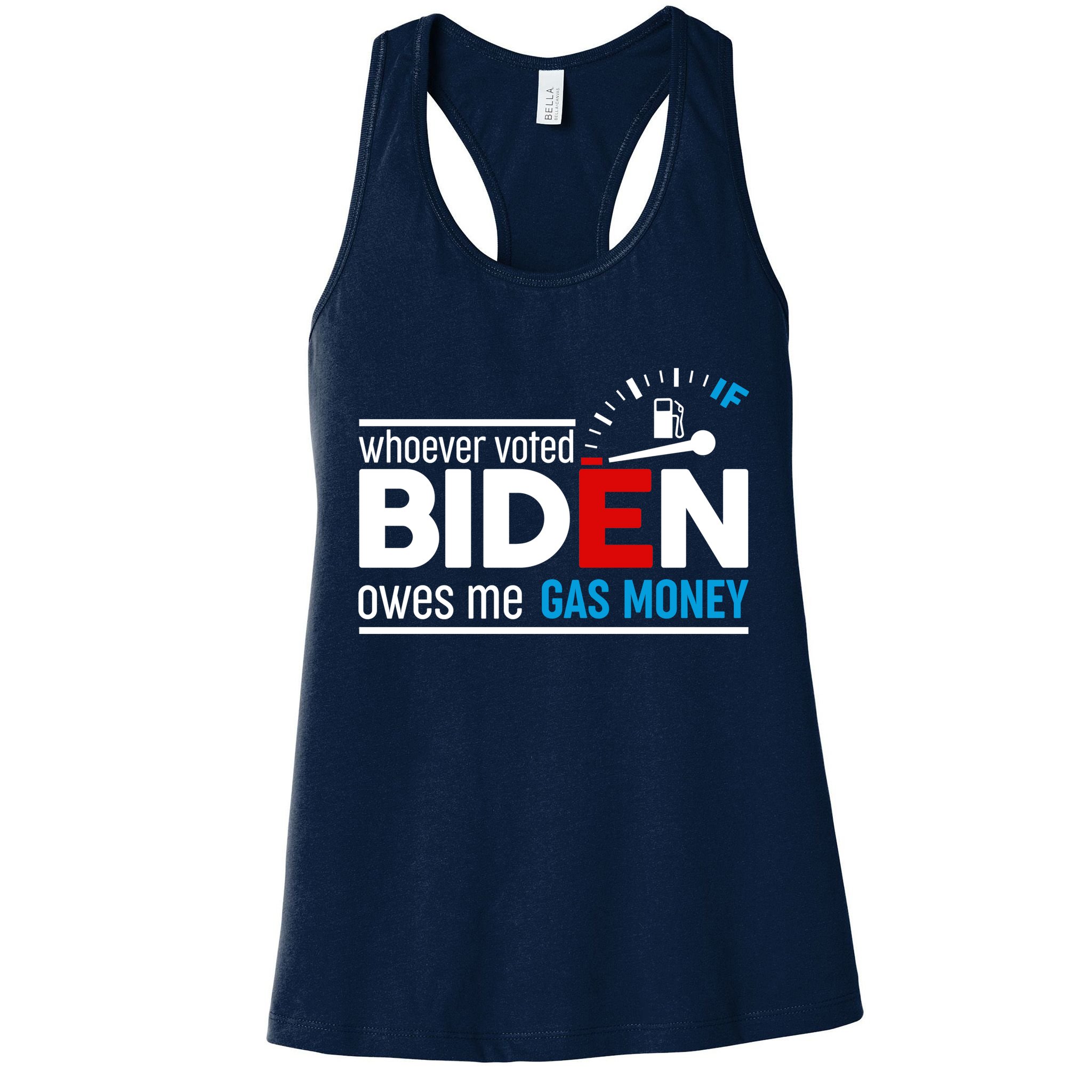 Whoever Voted Biden Owes Me Gas Money Womens Tank Top