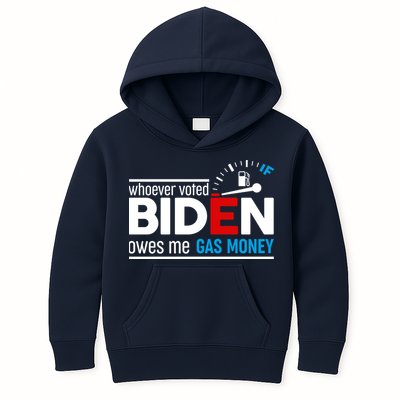 Whoever Voted Biden Owes Me Gas Money Kids Hoodie