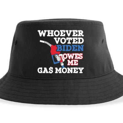 Whoever Voted Biden Owes Me Gas Money Sustainable Bucket Hat