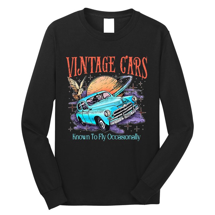 WeasleyS Vintage Cars Known To Fly Occasionally Quote Long Sleeve Shirt