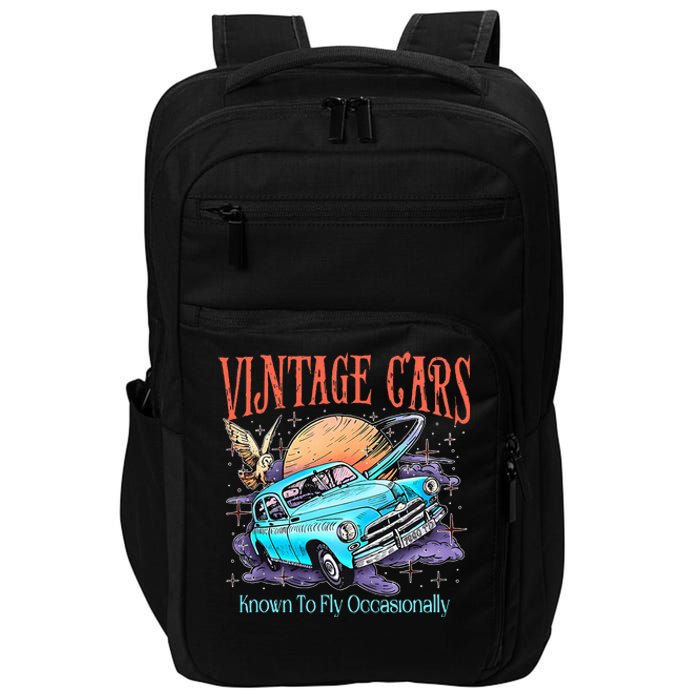 WeasleyS Vintage Cars Known To Fly Occasionally Quote Impact Tech Backpack