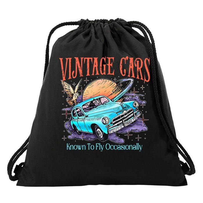 WeasleyS Vintage Cars Known To Fly Occasionally Quote Drawstring Bag